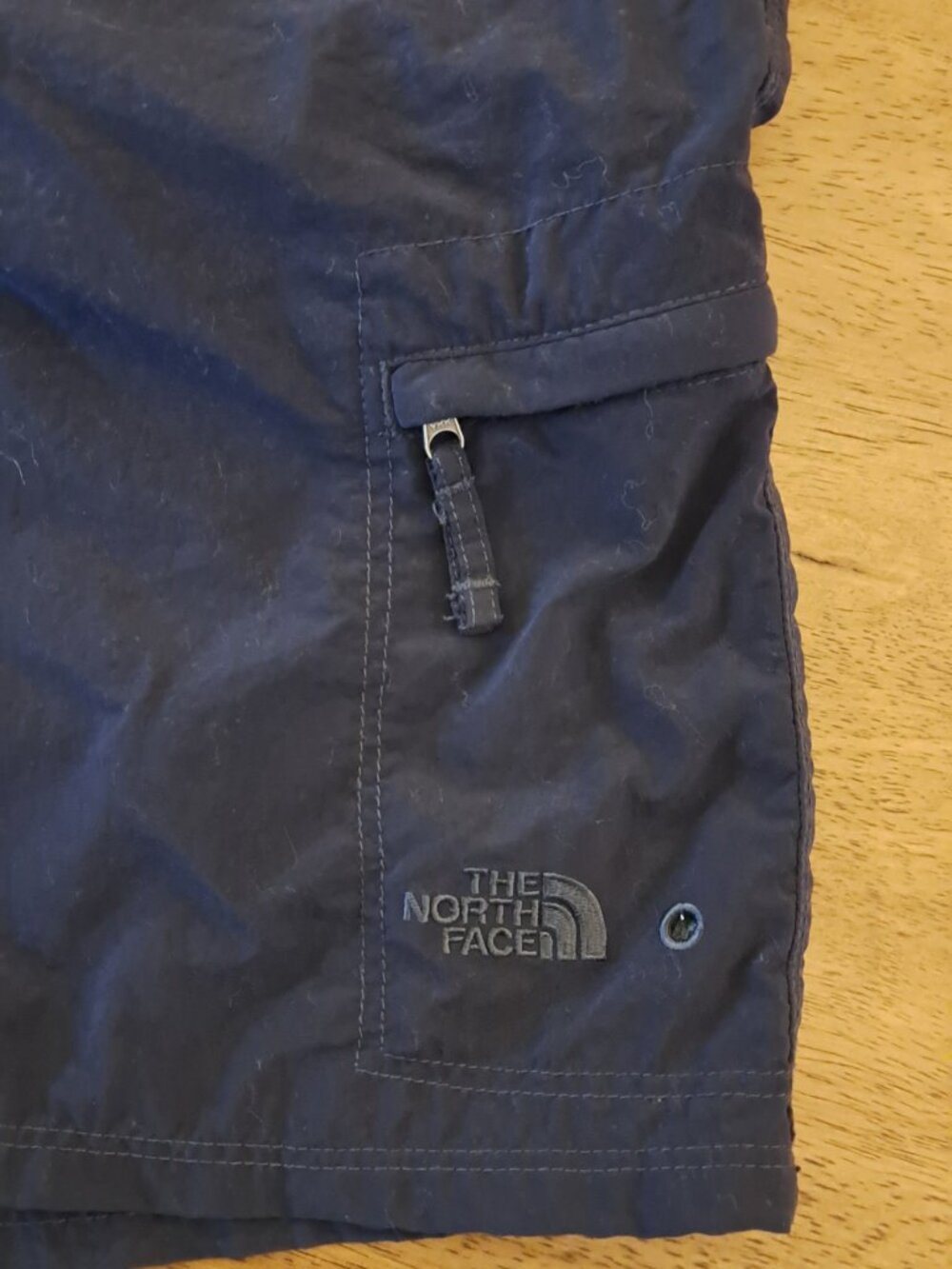 The North Face Mens Medium Hiking Shorts Navy Blue Nylon belt cargo gorpcore 32" - Picture 4 of 15